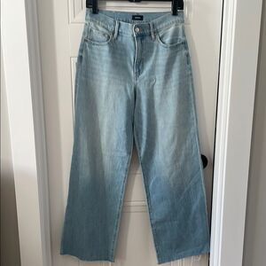 Express HR Light Blue Wash Wide Leg Jeans